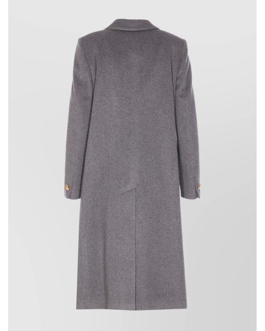 Tagliatore Gray Cashmere Single Breasted Coat