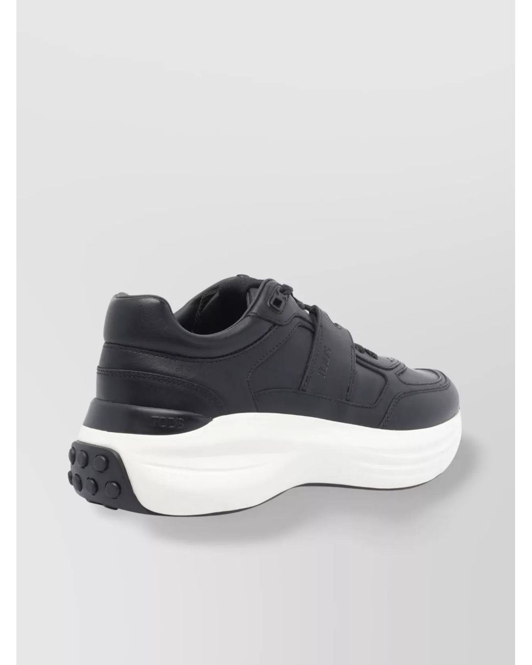 Tod's Gray Leather Low-Top Sneakers