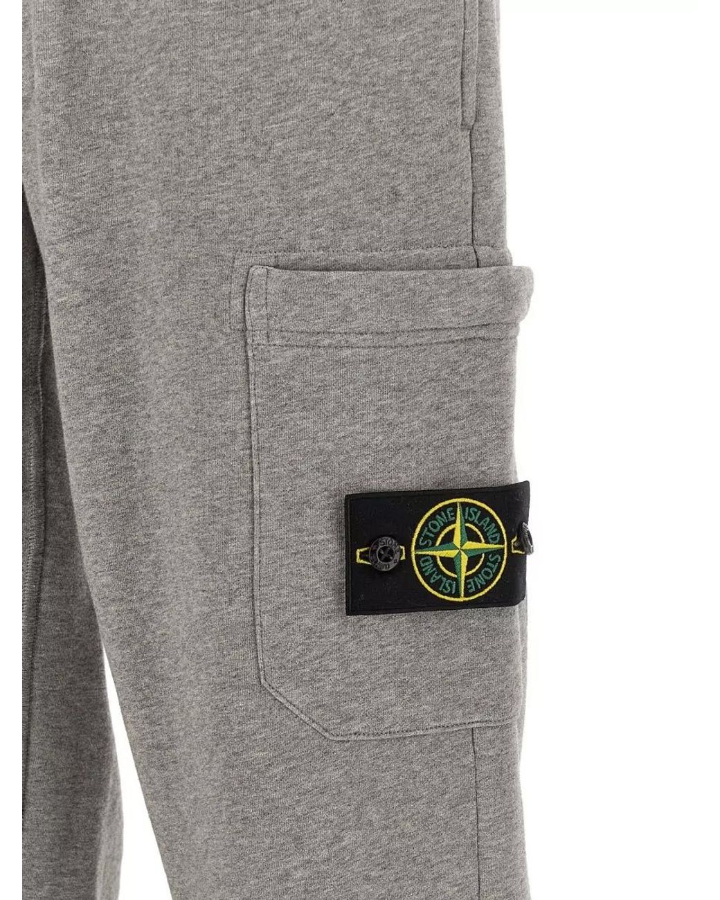 Stone Island Gray Tapered Track Pants for men