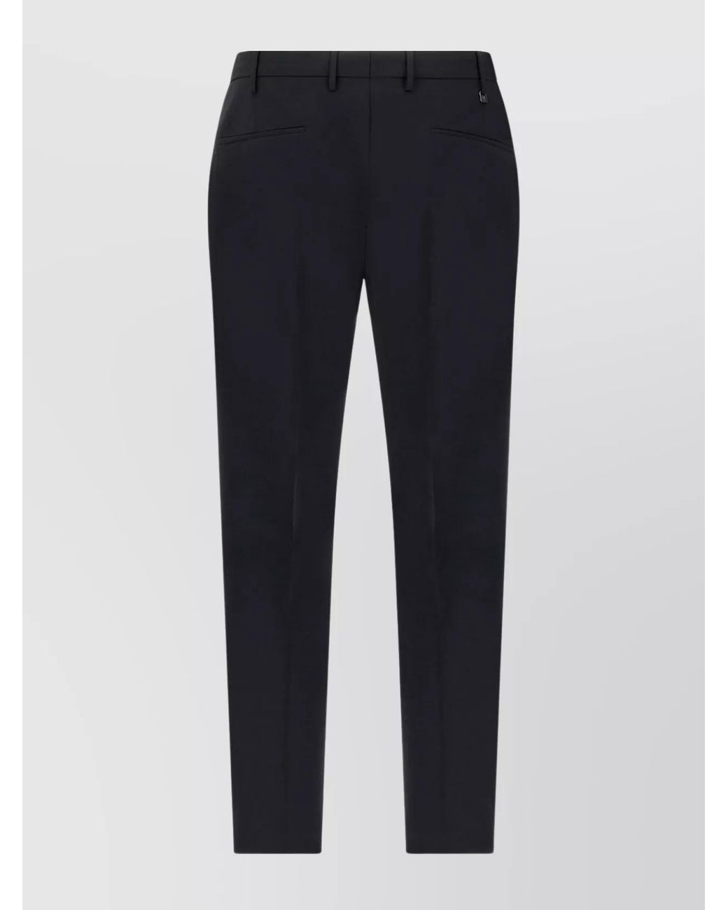 PT Torino Blue Wool Straight-Leg Tailored Trousers for men