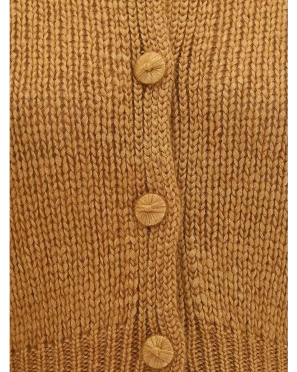 Forte_forte Brown Silk Mohair Cashmere Chunky-Knit Relaxed-Fit Cardigan