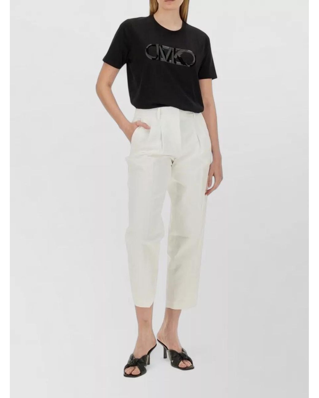 Michael Kors White Cropped Trousers