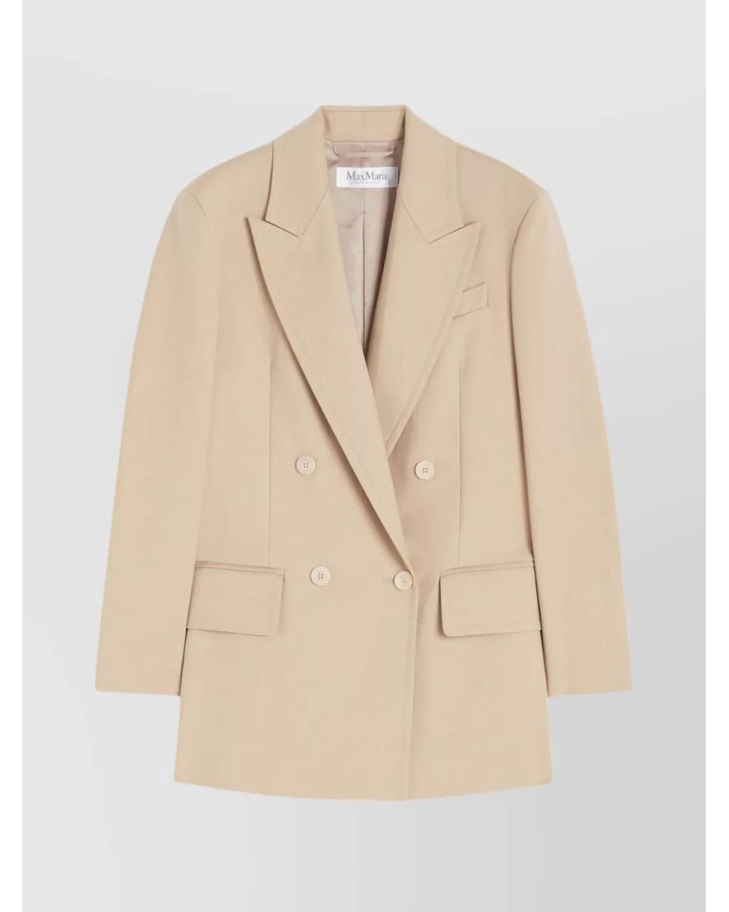 Max Mara Natural Cotton Double-Breasted Blazer
