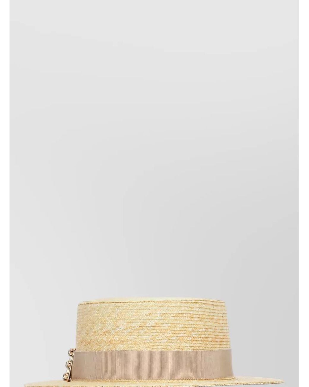 Roger Vivier Natural Tres Vivier Fedora Hat