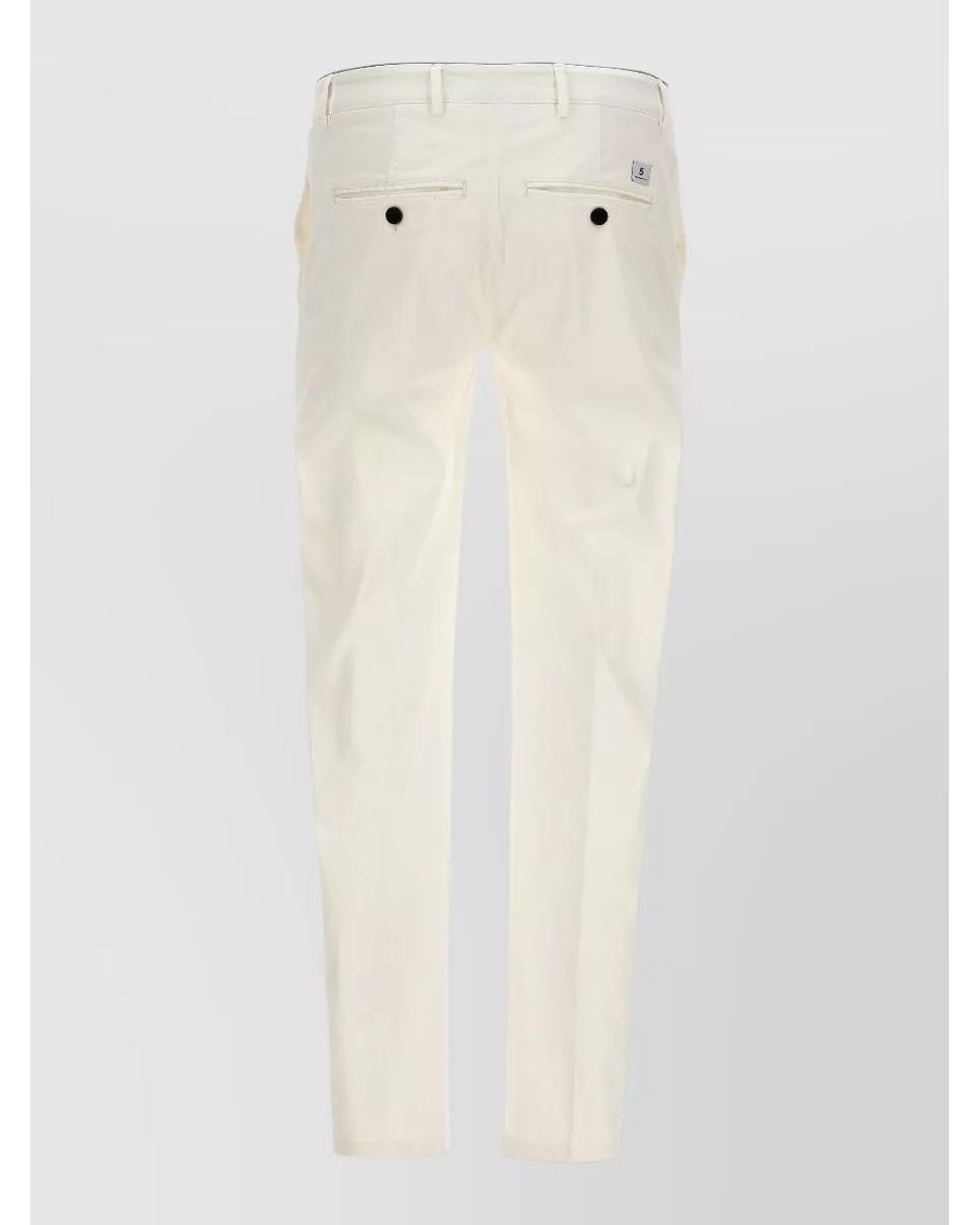 Department 5 White Cotton Regular-Fit Straight-Leg Pants for men
