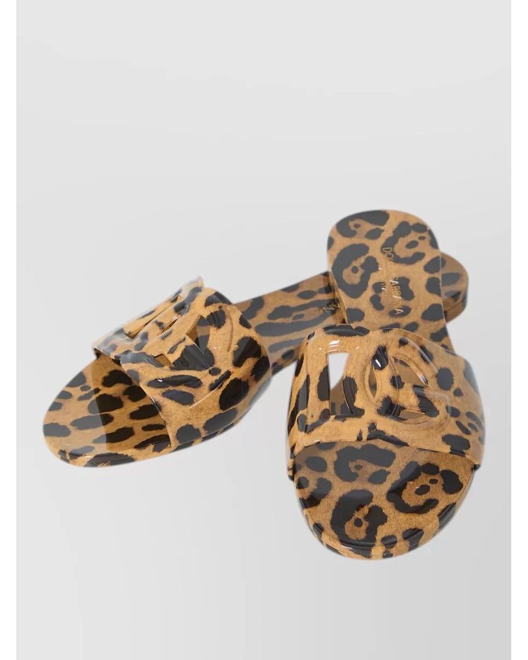 Dolce & Gabbana Multicolor Logo-Cutout Rubber Slides