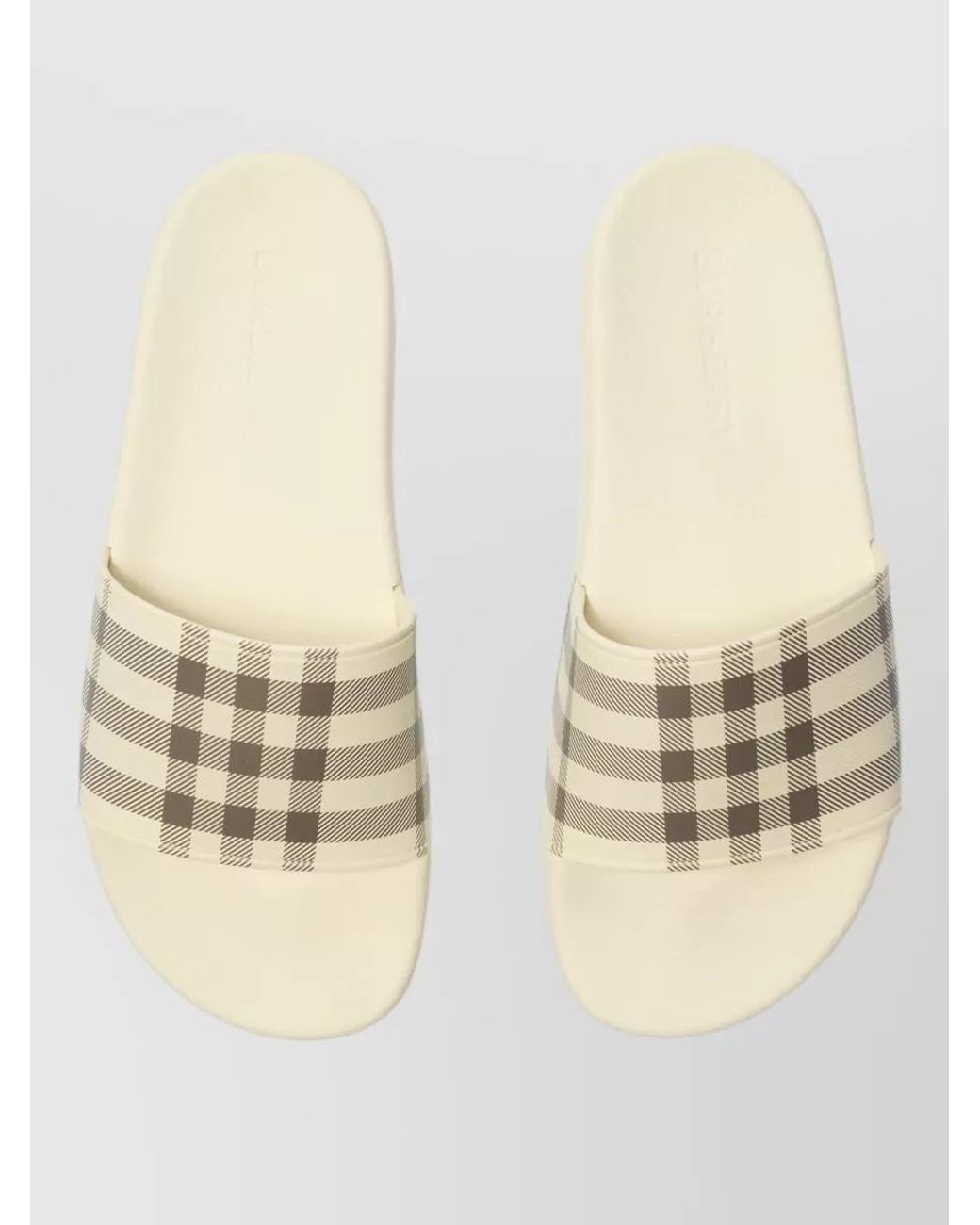 Burberry Natural Check Slides