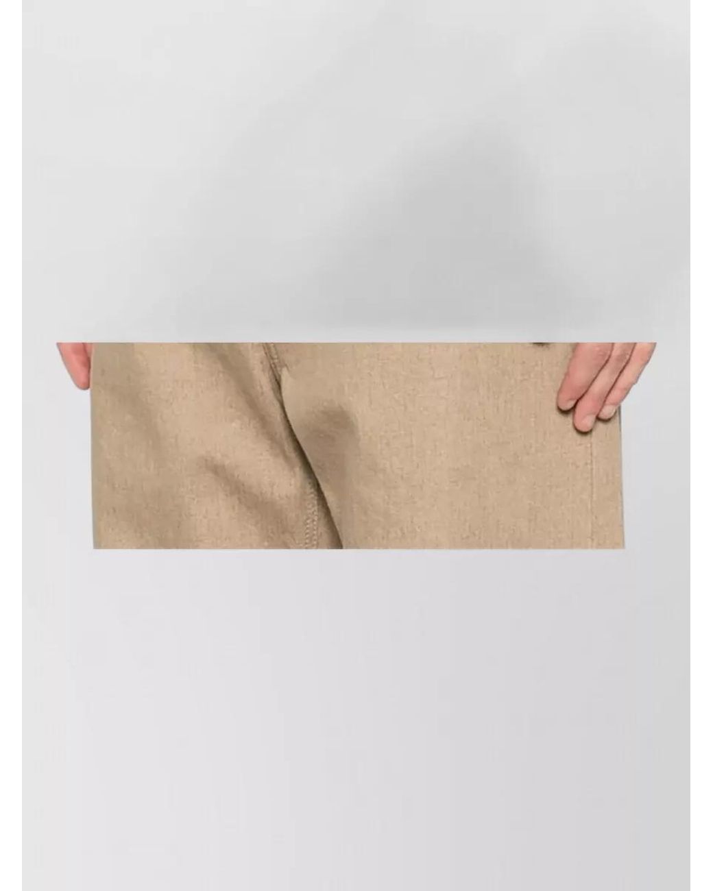 Woolrich Natural Ribbed Knit Short-Sleeve Polo Shirt for men