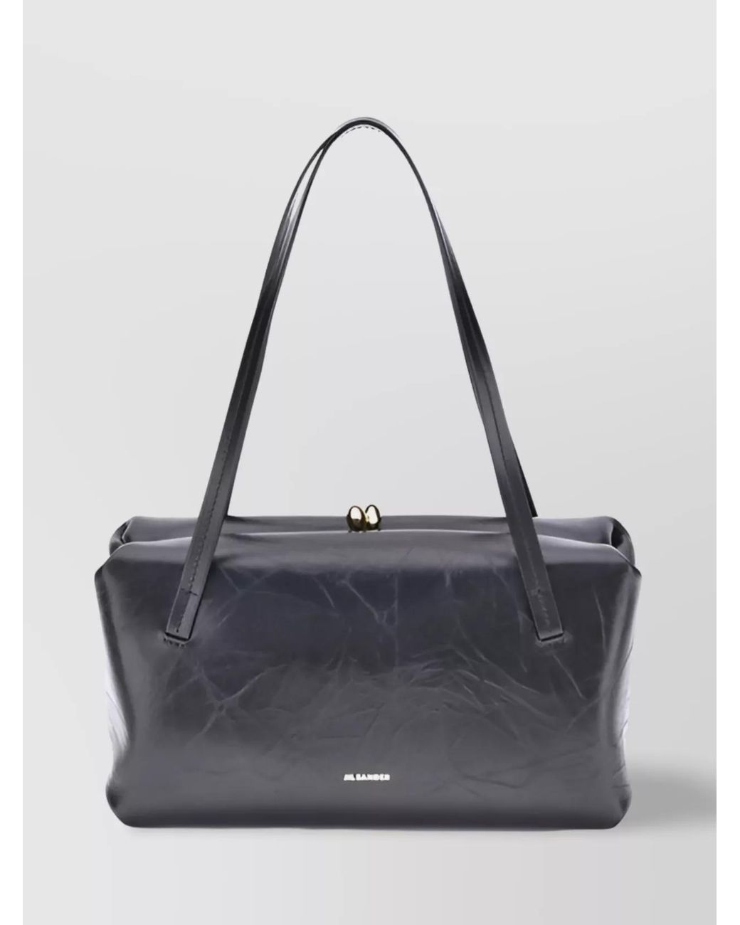Jil Sander Gray Goji Small Leather Shoulder Bag