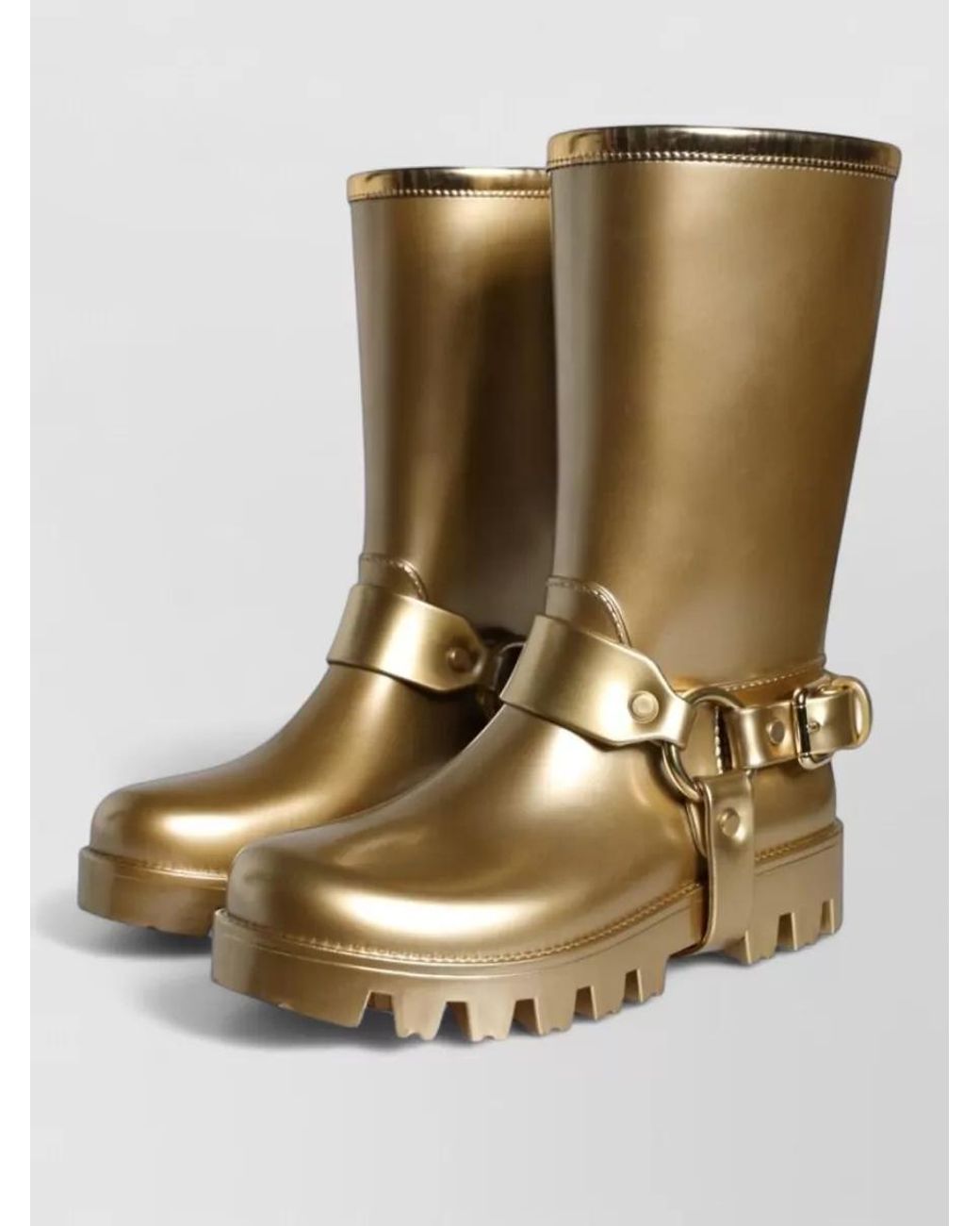 Dolce & Gabbana Metallic Rain Boots