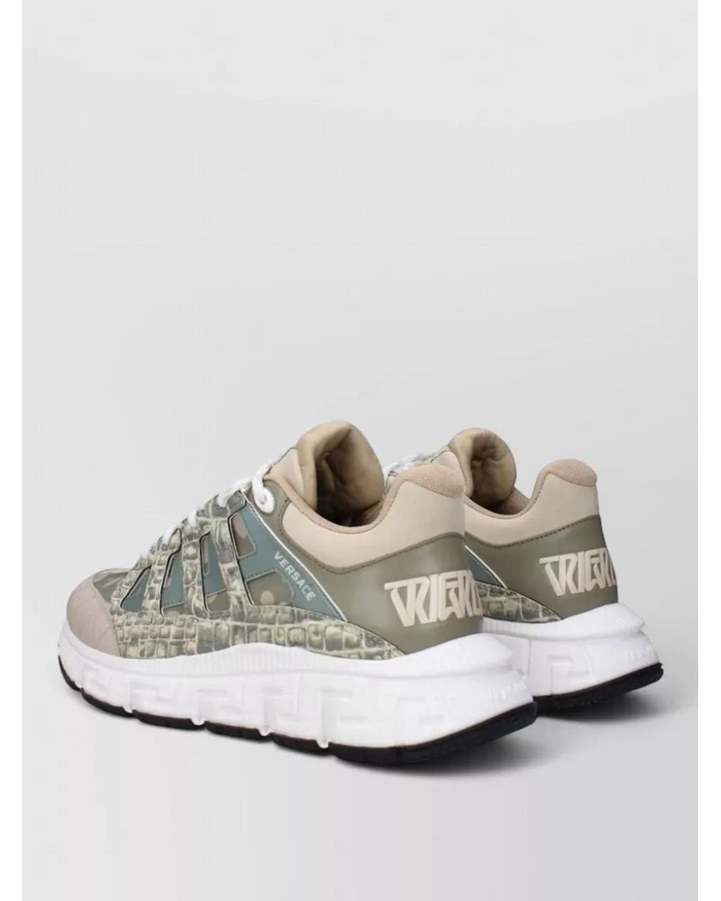 Versace Metallic Fabric Low-Top Sneakers for men