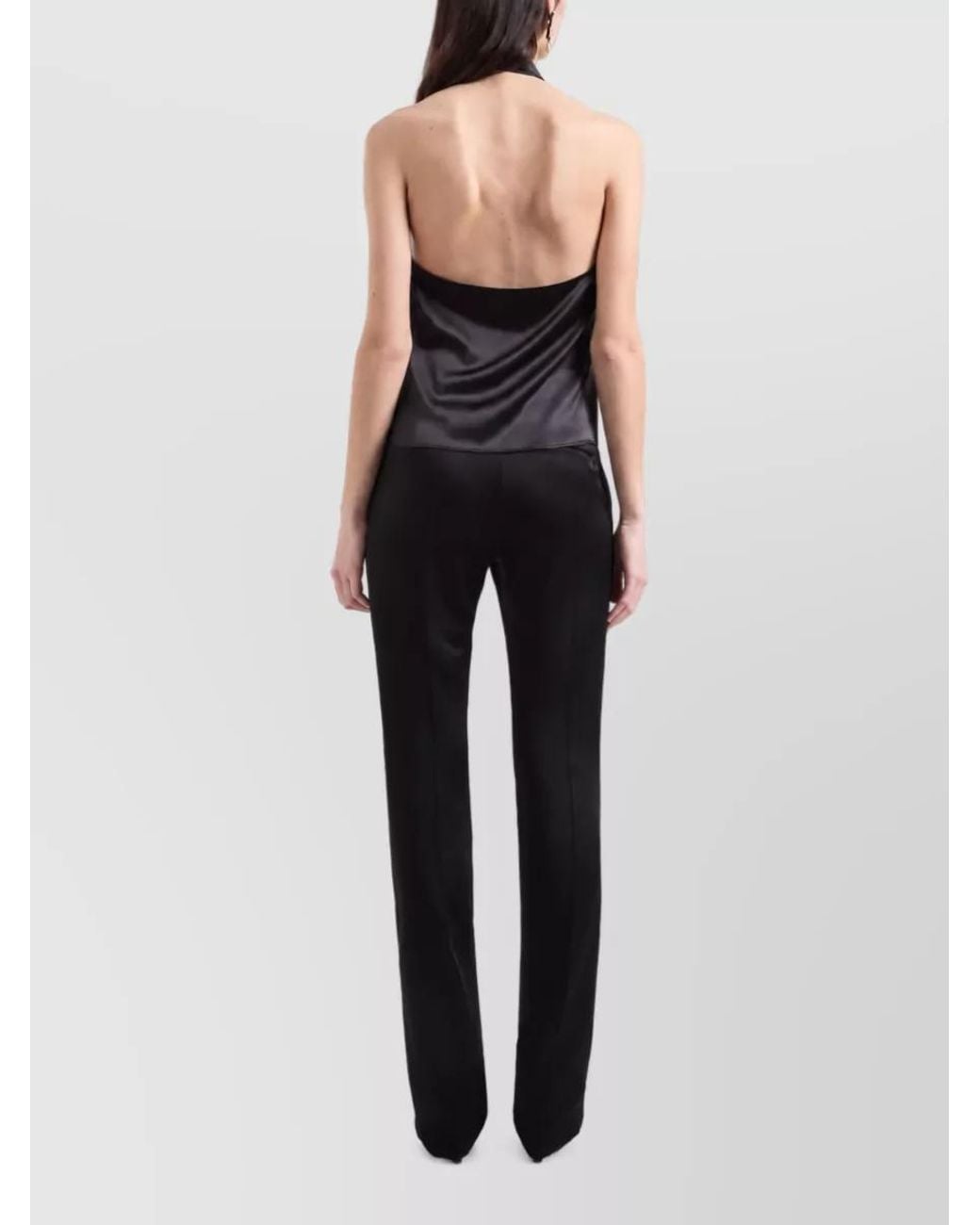 Nina Ricci Black Silk Long-Sleeve Top