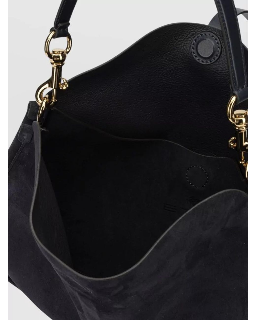 Etro Black Na Leather Tote Bag