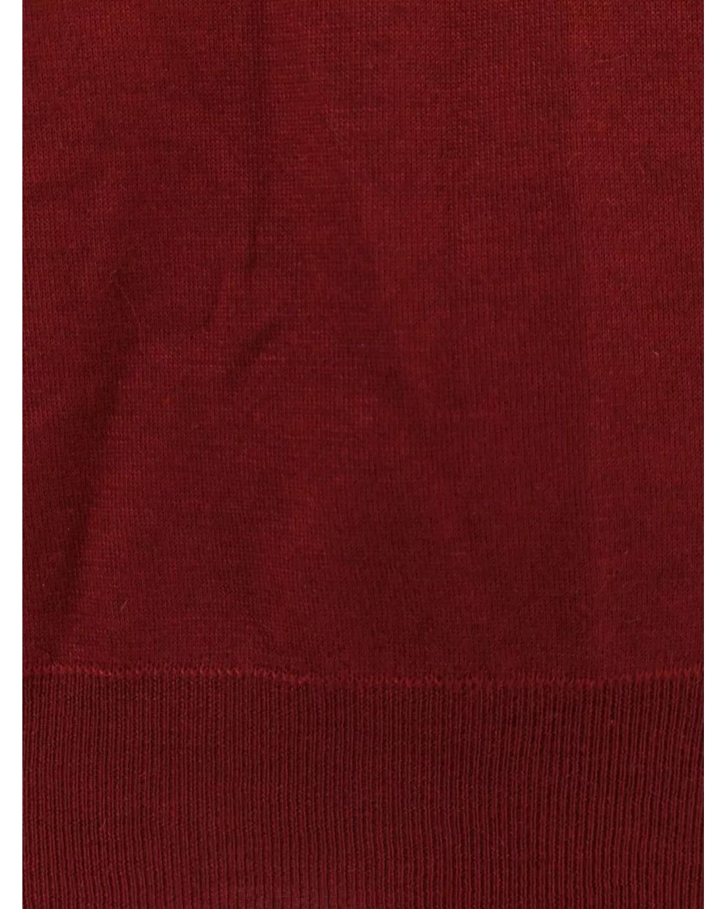 Brunello Cucinelli Red Cashmere And Silk Crew-Neck Sweater for men