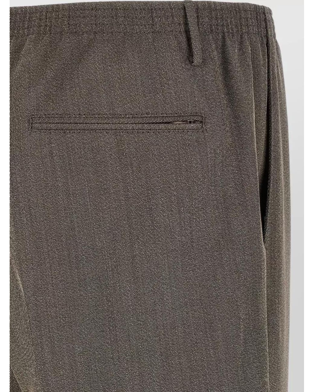 Cellar Door Gray Virgin Wool Tapered Wide-Leg Trousers for men