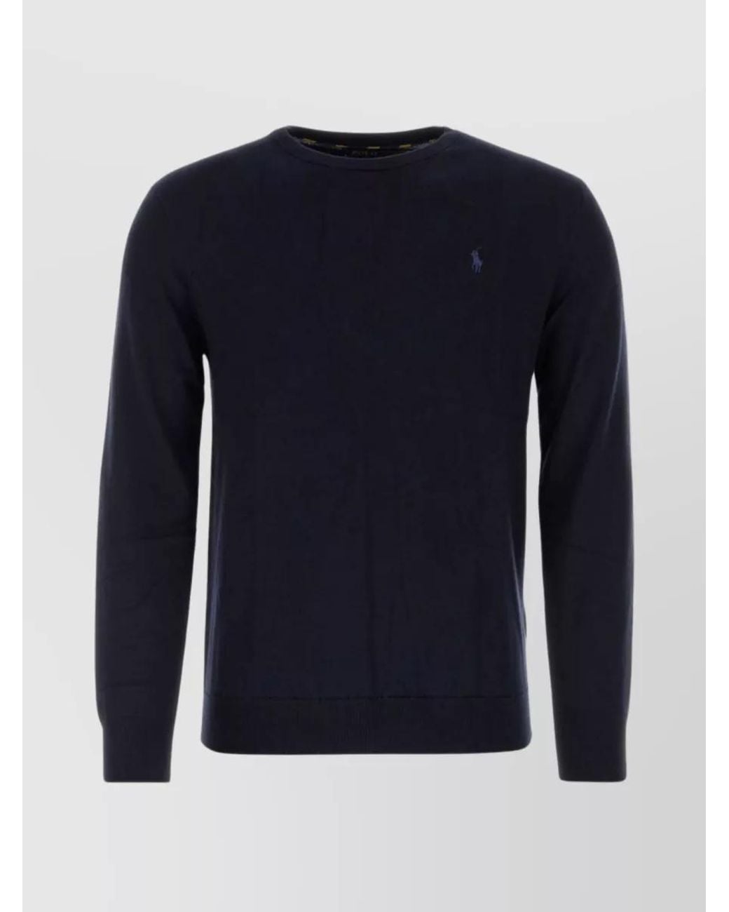 Polo Ralph Lauren Blue Cotton Slim Fit Crewneck Sweater for men