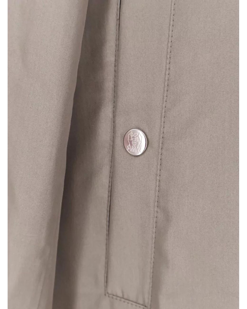 Brunello Cucinelli Gray Silk Shirt Jacket for men