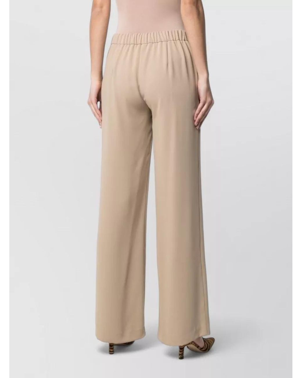 P.A.R.O.S.H. Natural Silk Wide-Leg Trousers