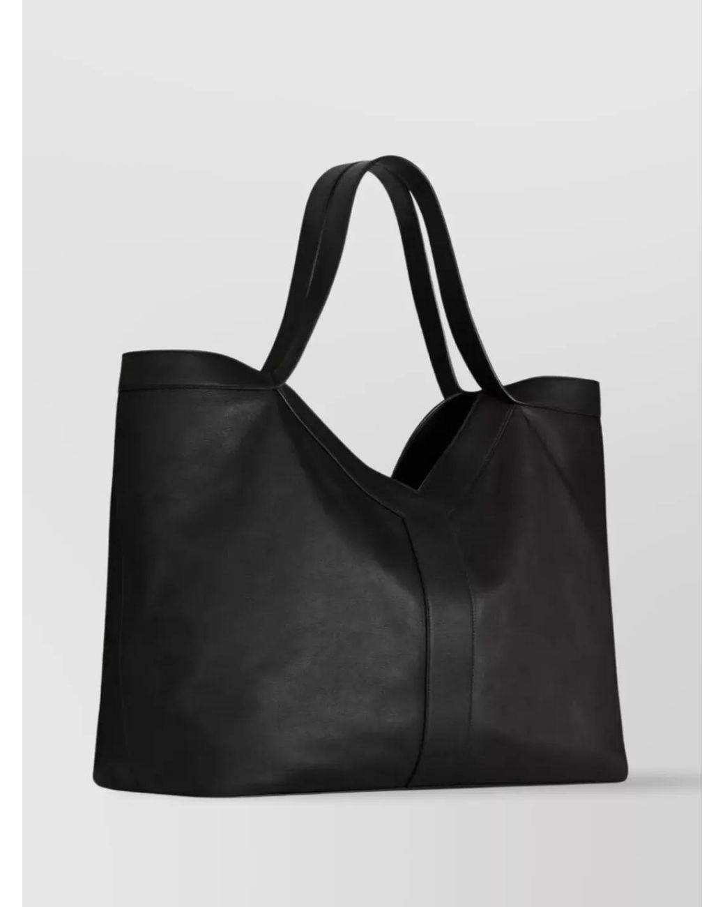 Saint Laurent Black Leather Large Tote Bag for men