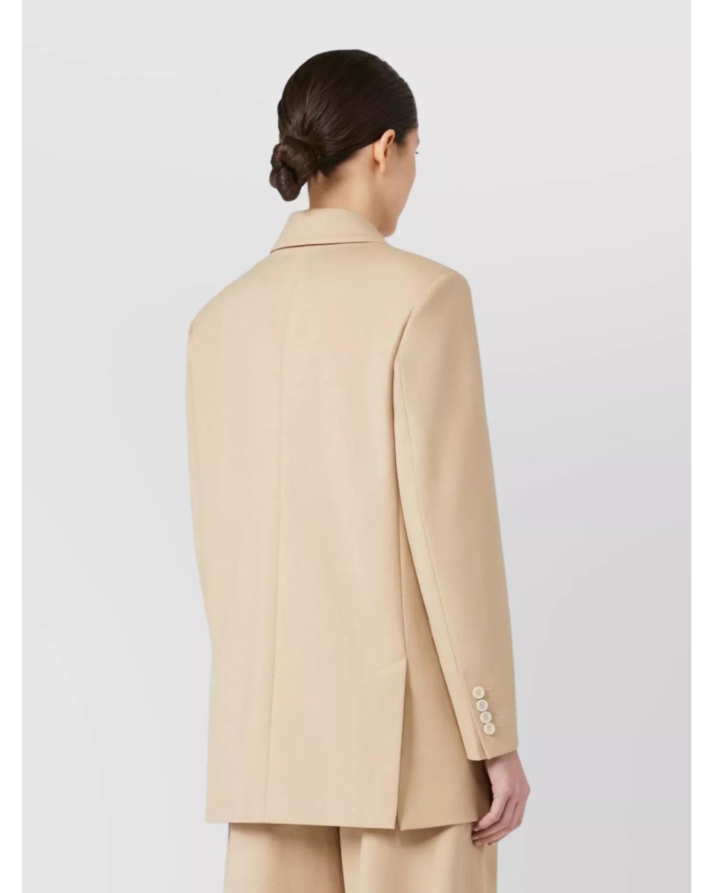 Max Mara Natural Cotton Double-Breasted Blazer
