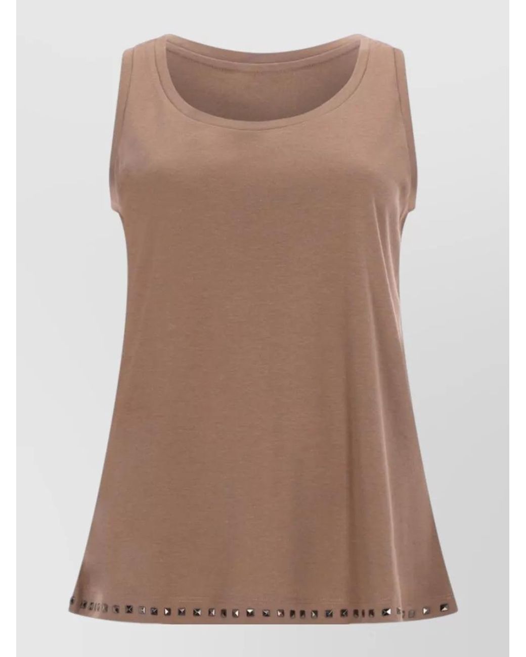 Max Mara Brown Sleeveless Top