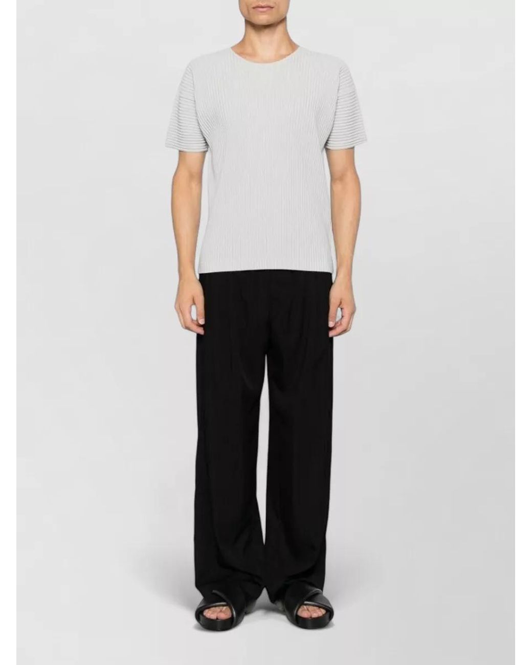 Homme Plissé Issey Miyake White Short-Sleeve Shirt for men