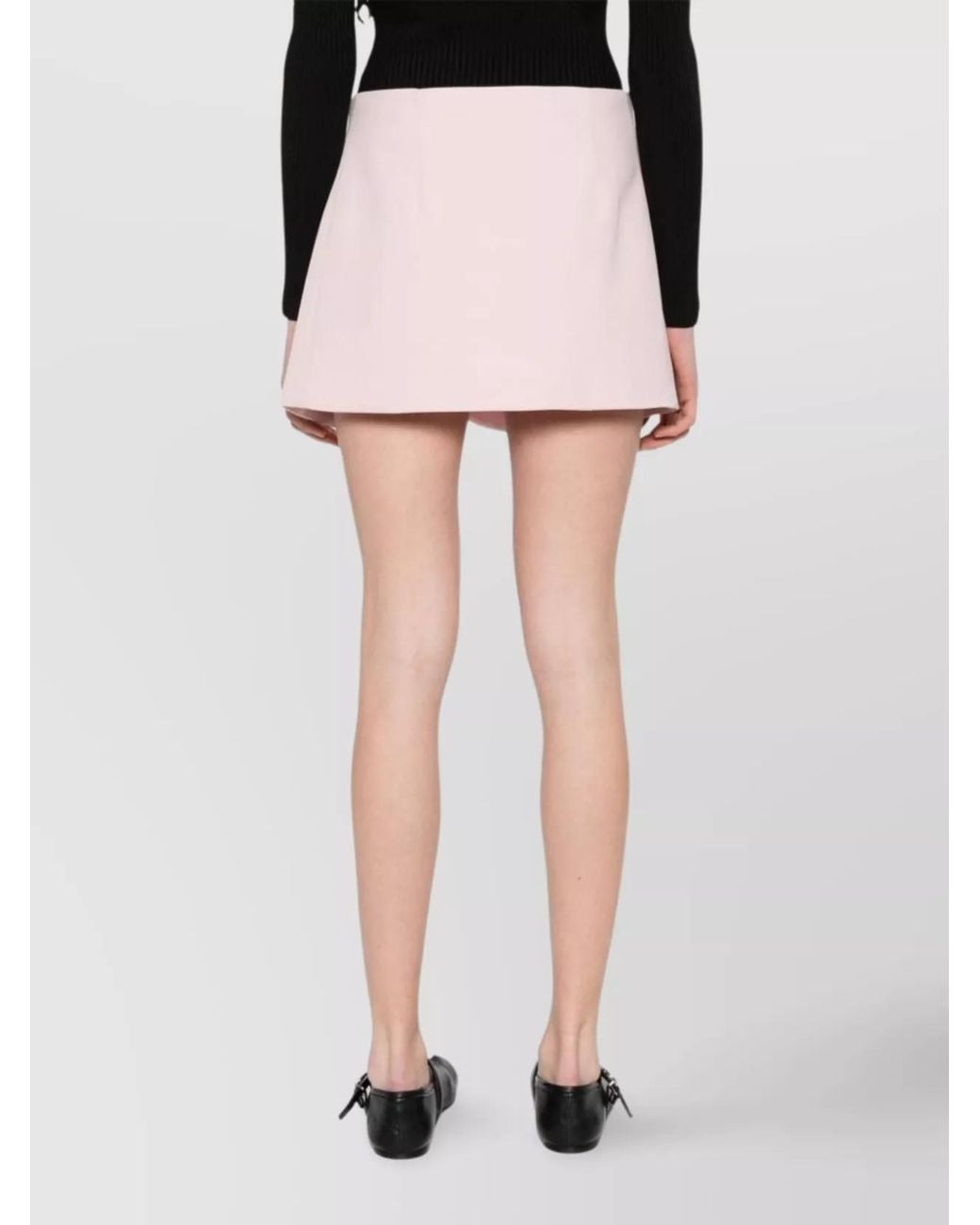 Coperni Pink Wool Midi Wrap Skirt