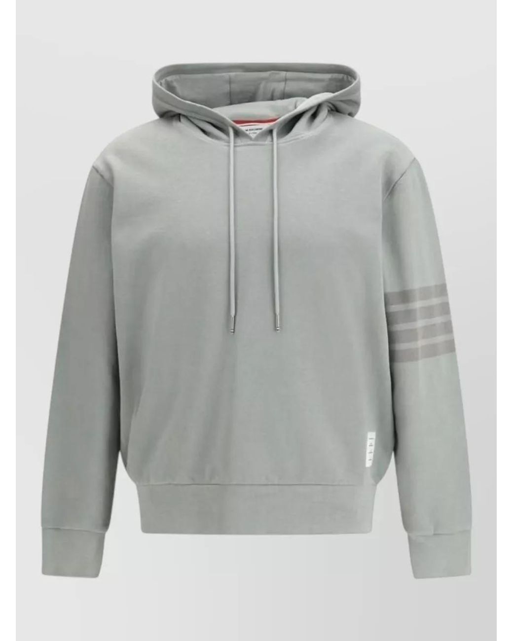 Thom Browne Gray Cotton Hoodie for men