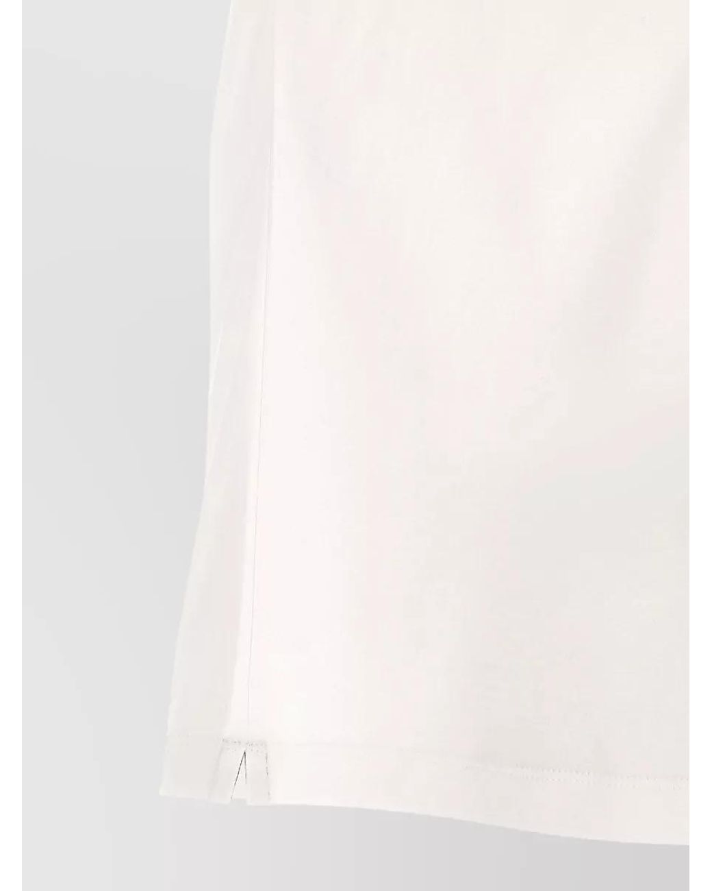 Brunello Cucinelli White Cotton Jersey Printed Short-Sleeve T-Shirt for men