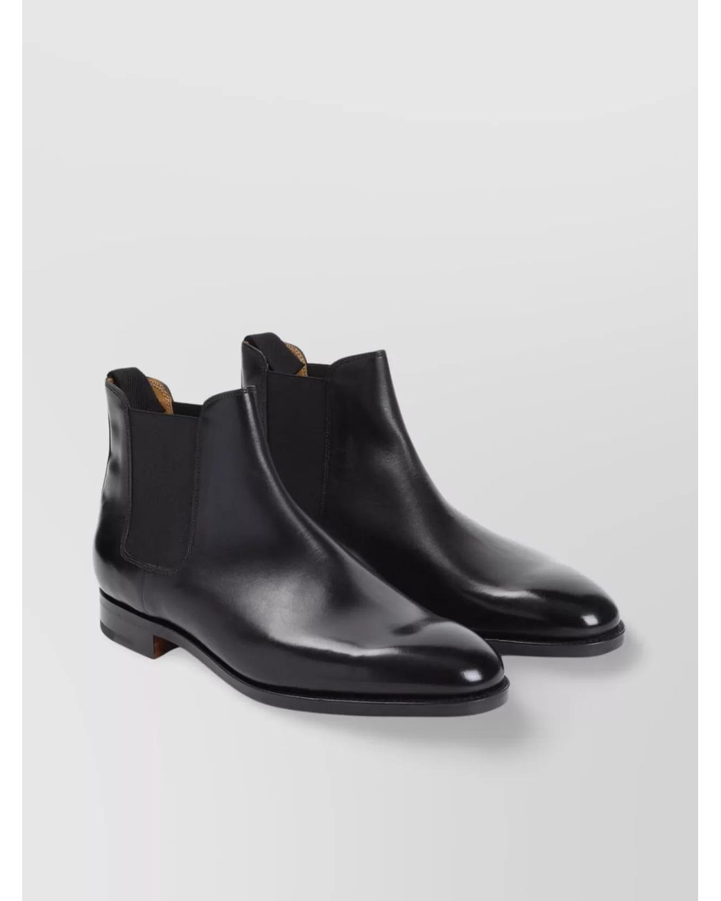 John Lobb Blue Leather Chelsea Boots for men