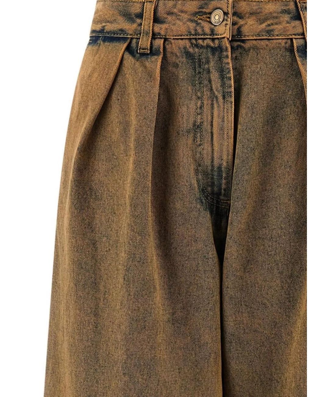 Alanui Natural Denim Wide-Leg Trousers