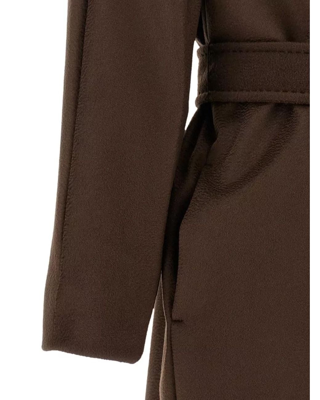Weekend by Maxmara Brown Wool Belted Coat