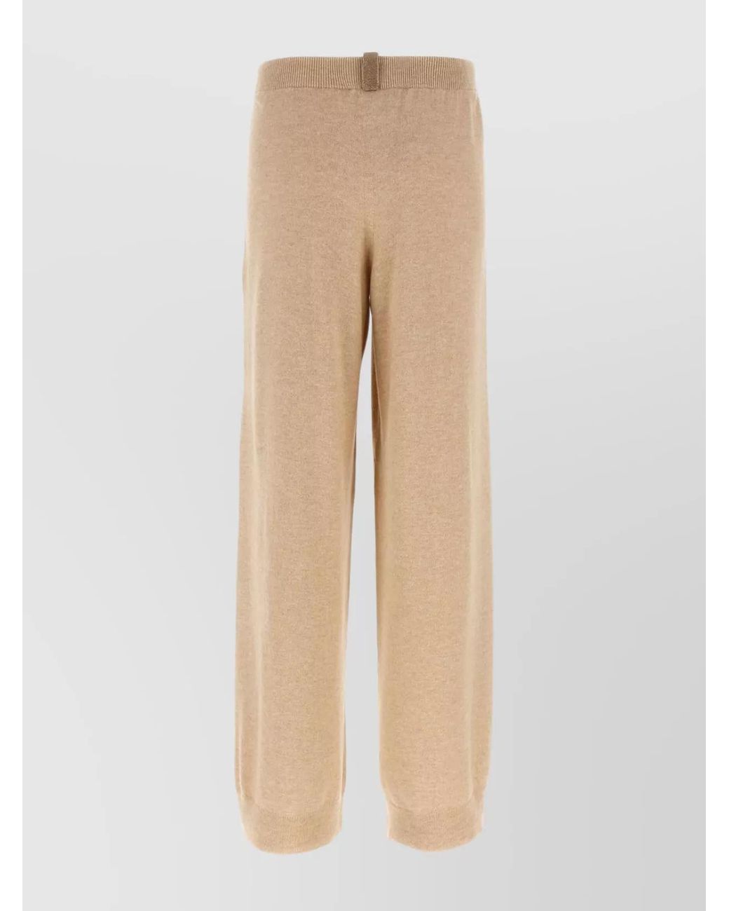Fabiana Filippi Natural Wool Silk Cashmere Wide-Leg Trousers