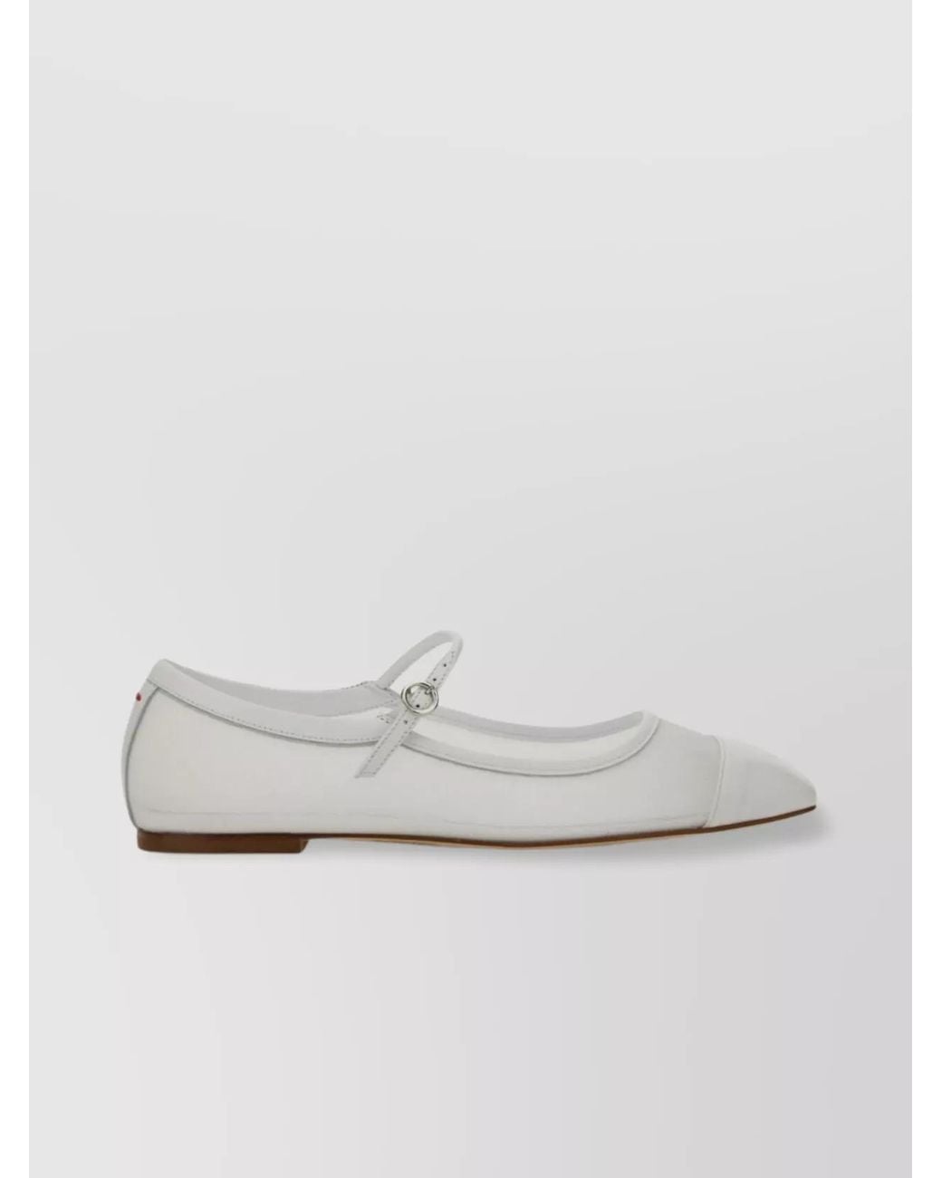 Aeyde Gray Leather Ballerina Shoes