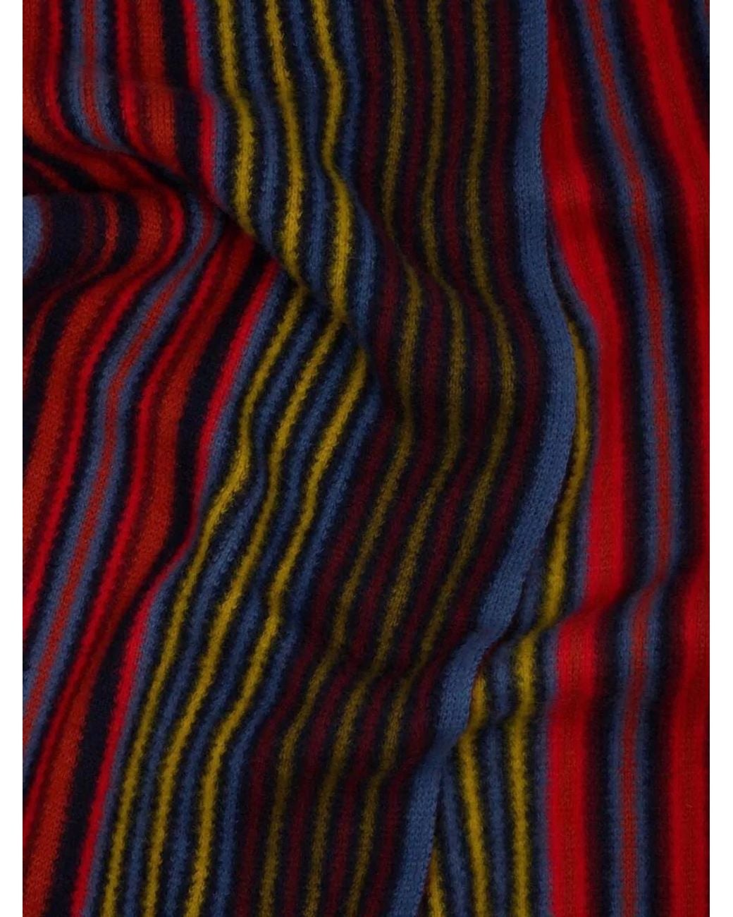 Paul Smith Red Wool Scarf for men