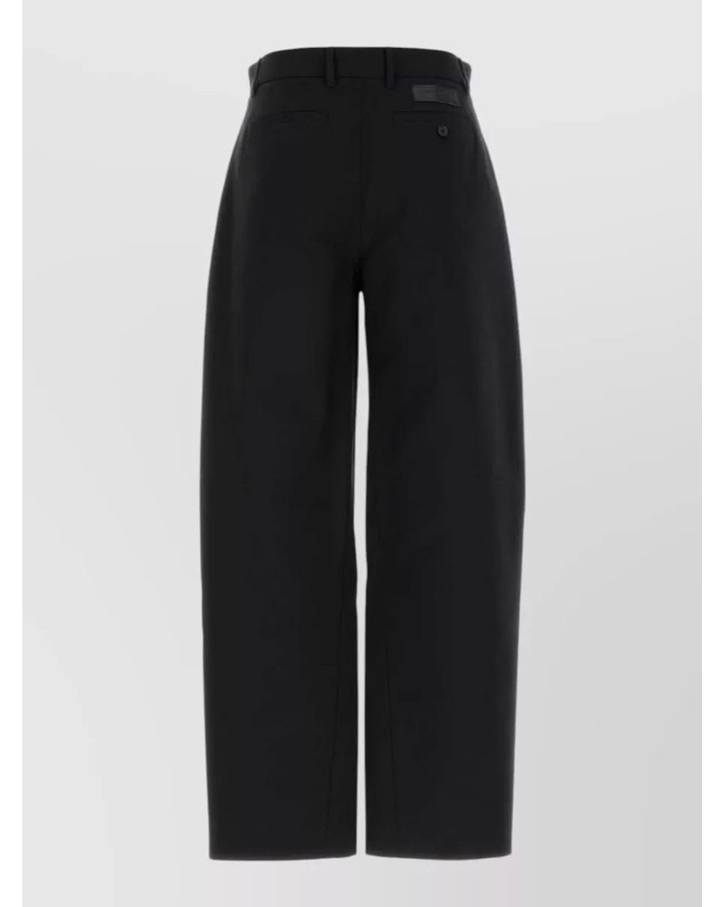 Givenchy Black Cotton Wide-Leg Trousers for men