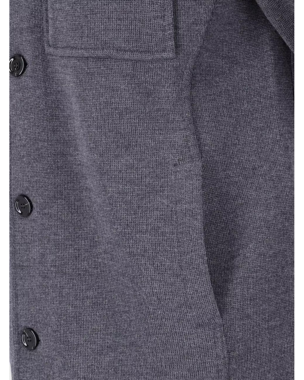 Lardini Blue Virgin Wool Shirt Jacket for men