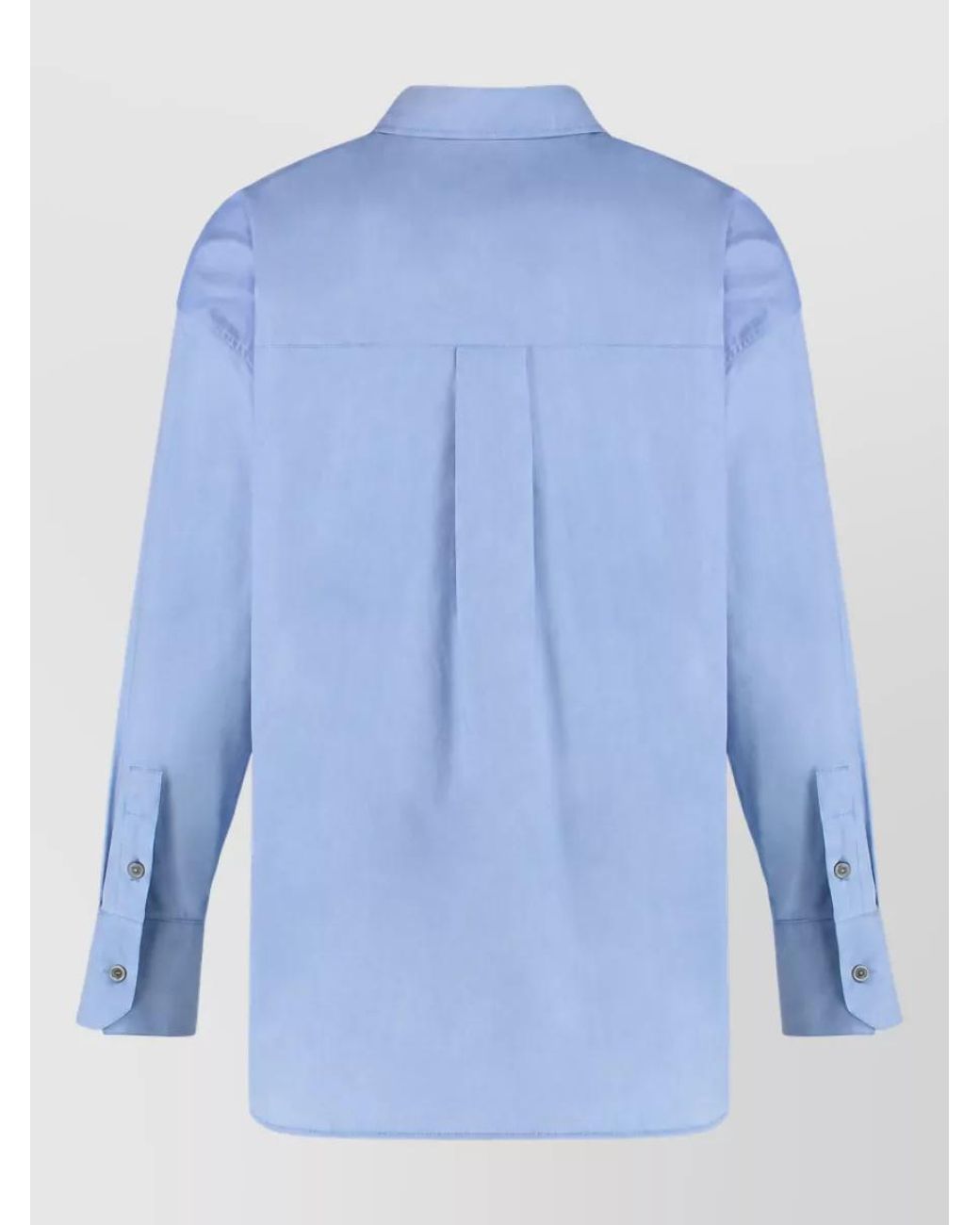 Max Mara Blue Cotton Oxford Shirt