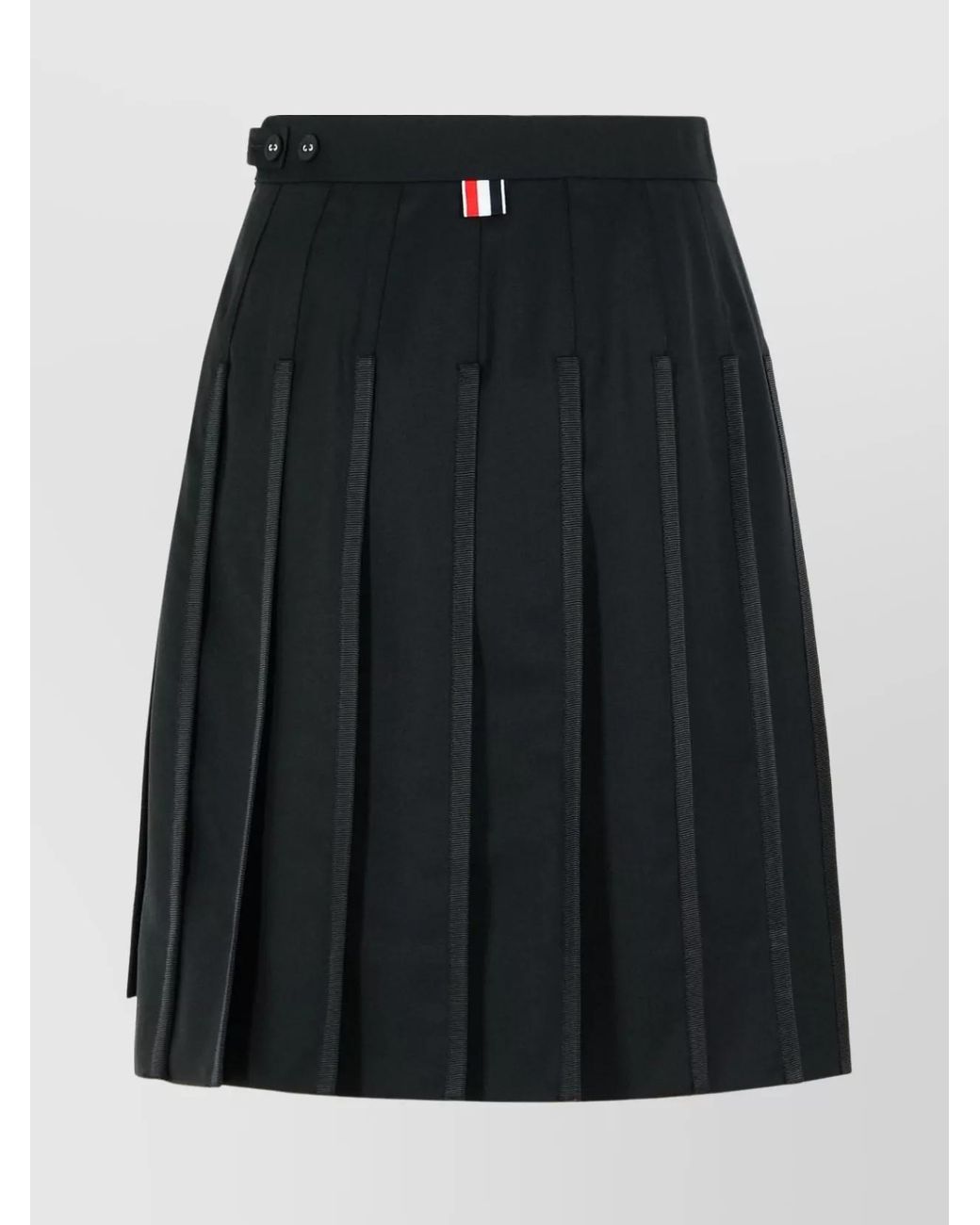 Thom Browne Black Silk Tailored Shorts