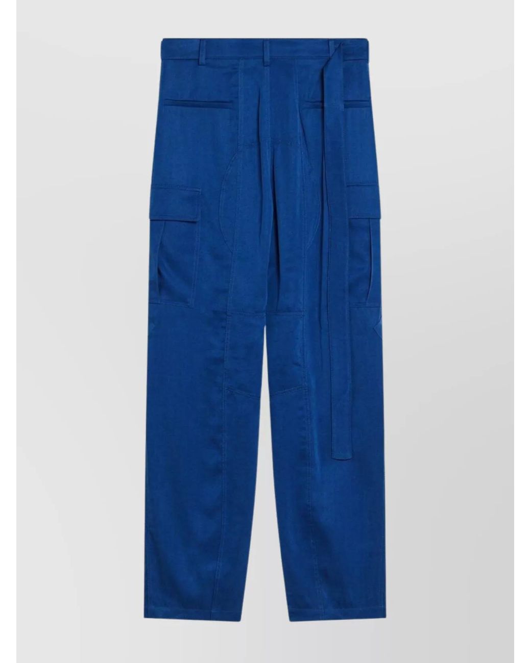 Ferragamo Blue Cargo Straight Trousers