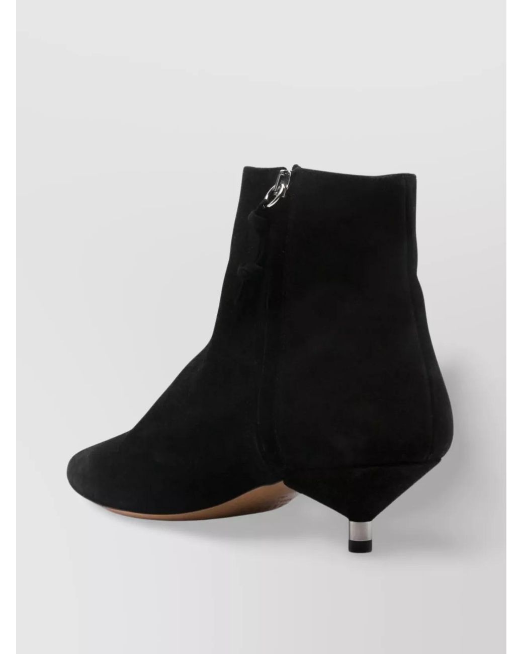 Isabel Marant Black Suede Leopard-Print Ankle Boots