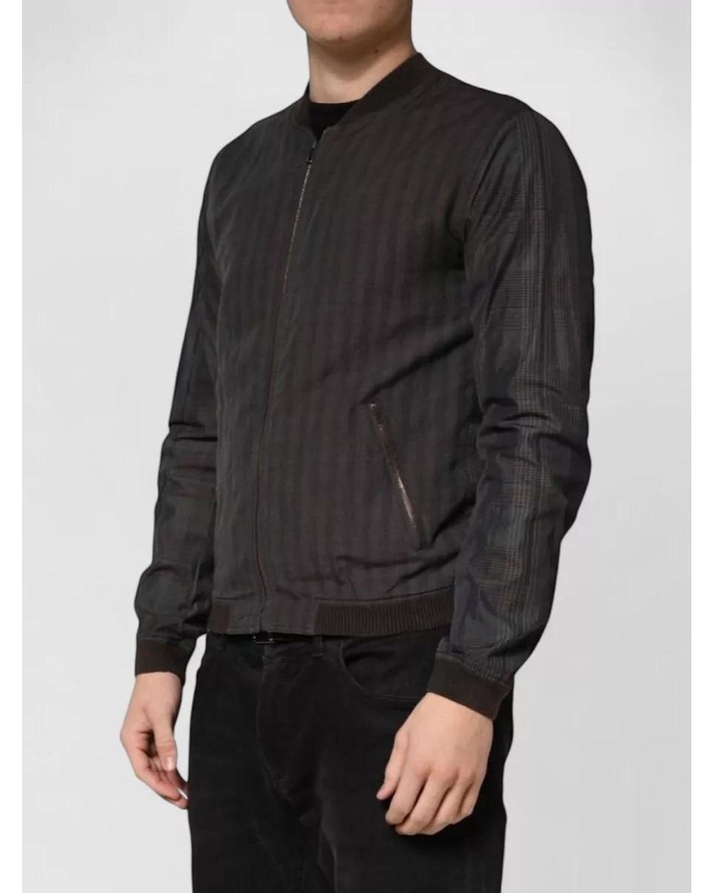 Dolce & Gabbana Black Striped Single Breasted Coat for men