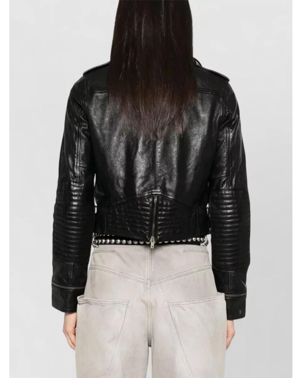 Golden Goose Deluxe Brand Black Leather Biker Jacket