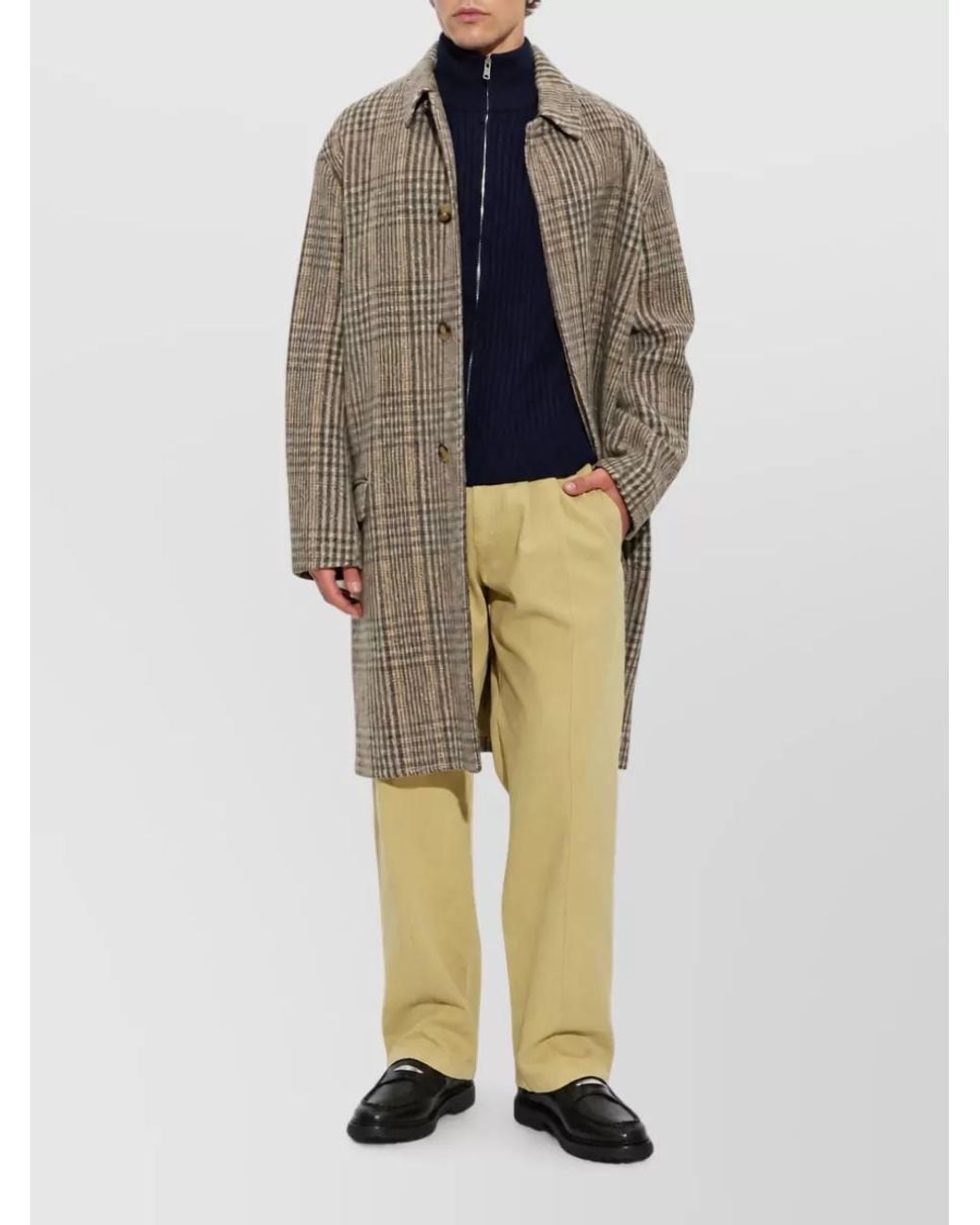 Isabel Marant Blue Wool Ribbed Zip-Up Cardigan for men