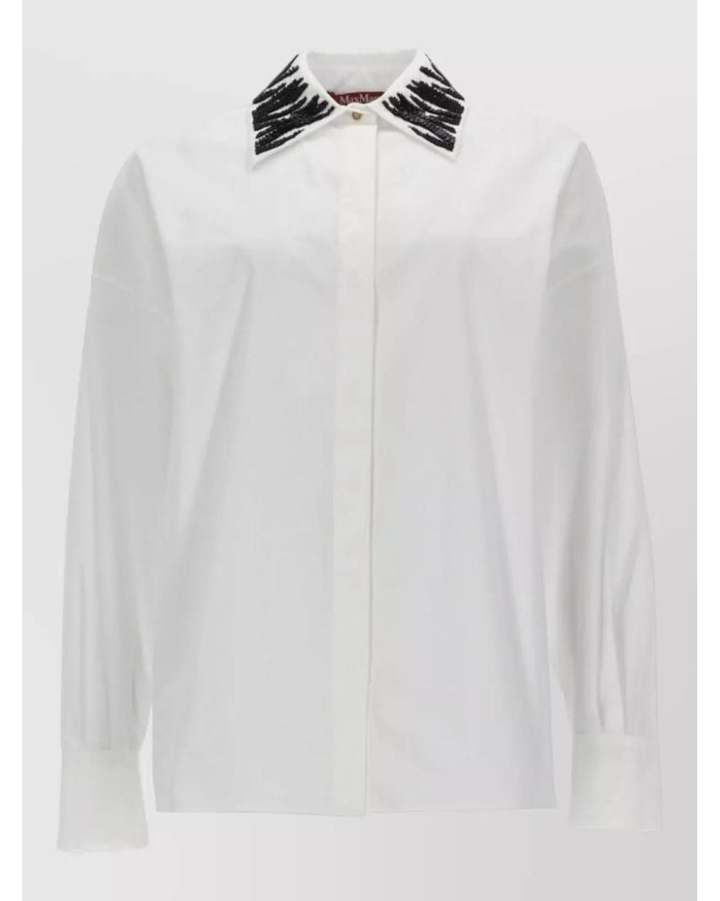 Max Mara White Crystal-Embellished Shirt