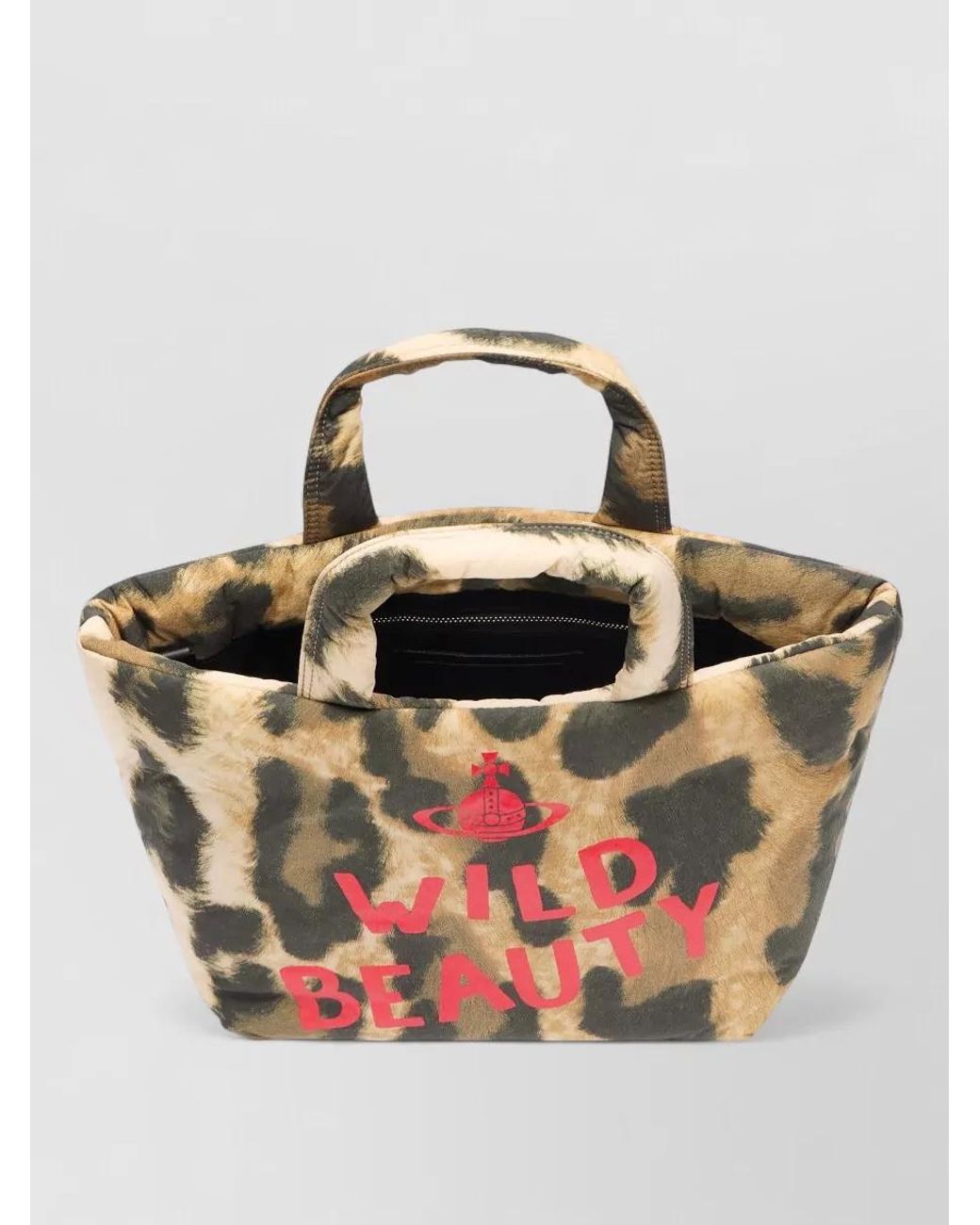 Vivienne Westwood Multicolor Medium Nylon Leopard-Print Tote Bag