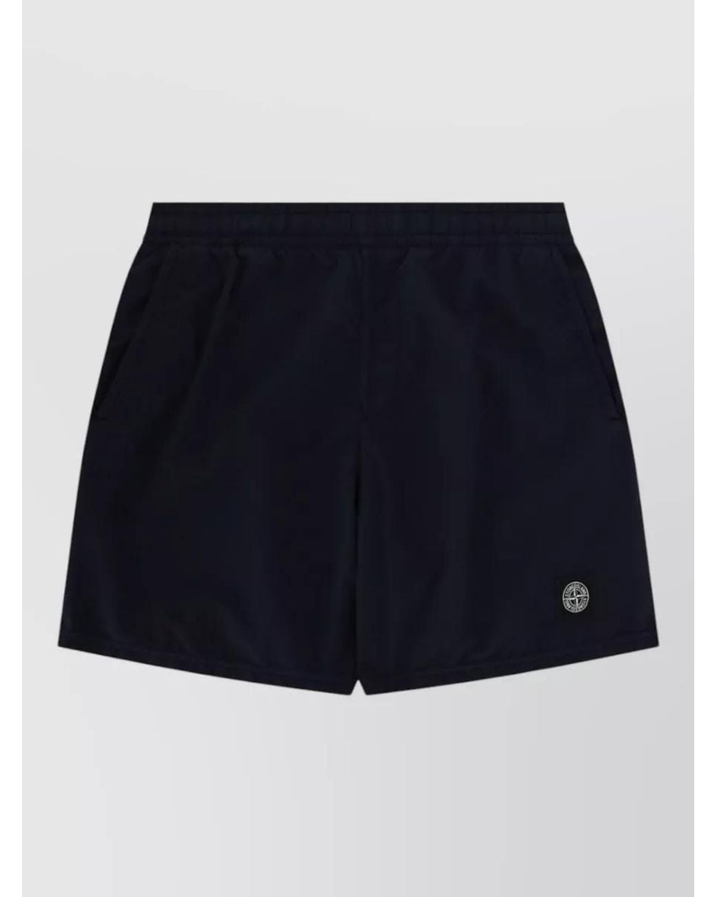 Stone Island Blue Logo Swim Shorts for men