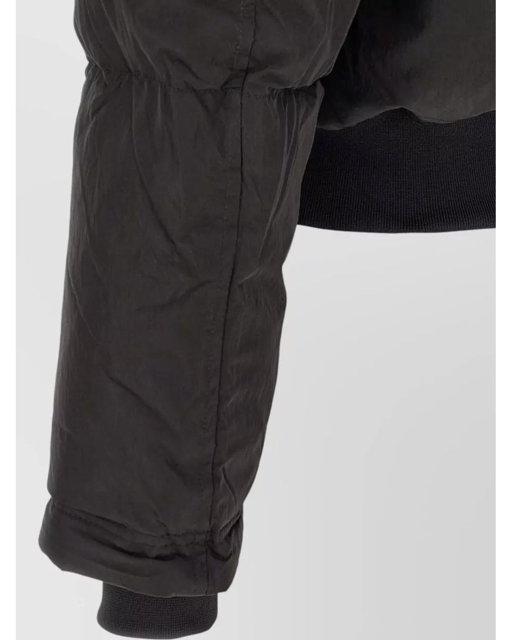 DIESEL Black Down Cropped Puffer Jacket