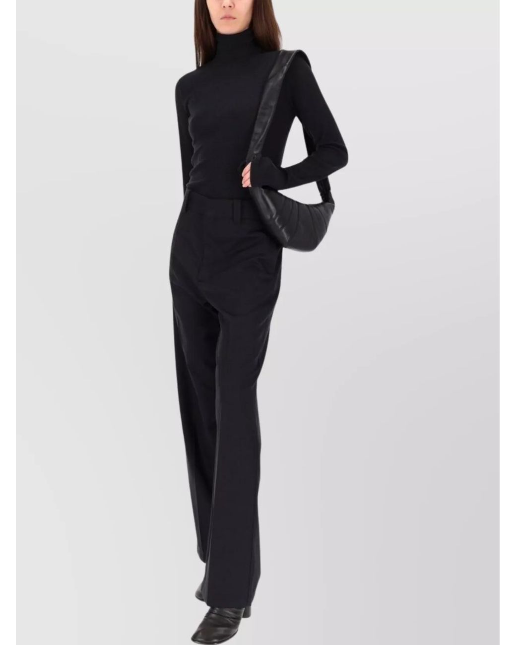 Lemaire Blue Wool-Blend Wide-Leg Trousers