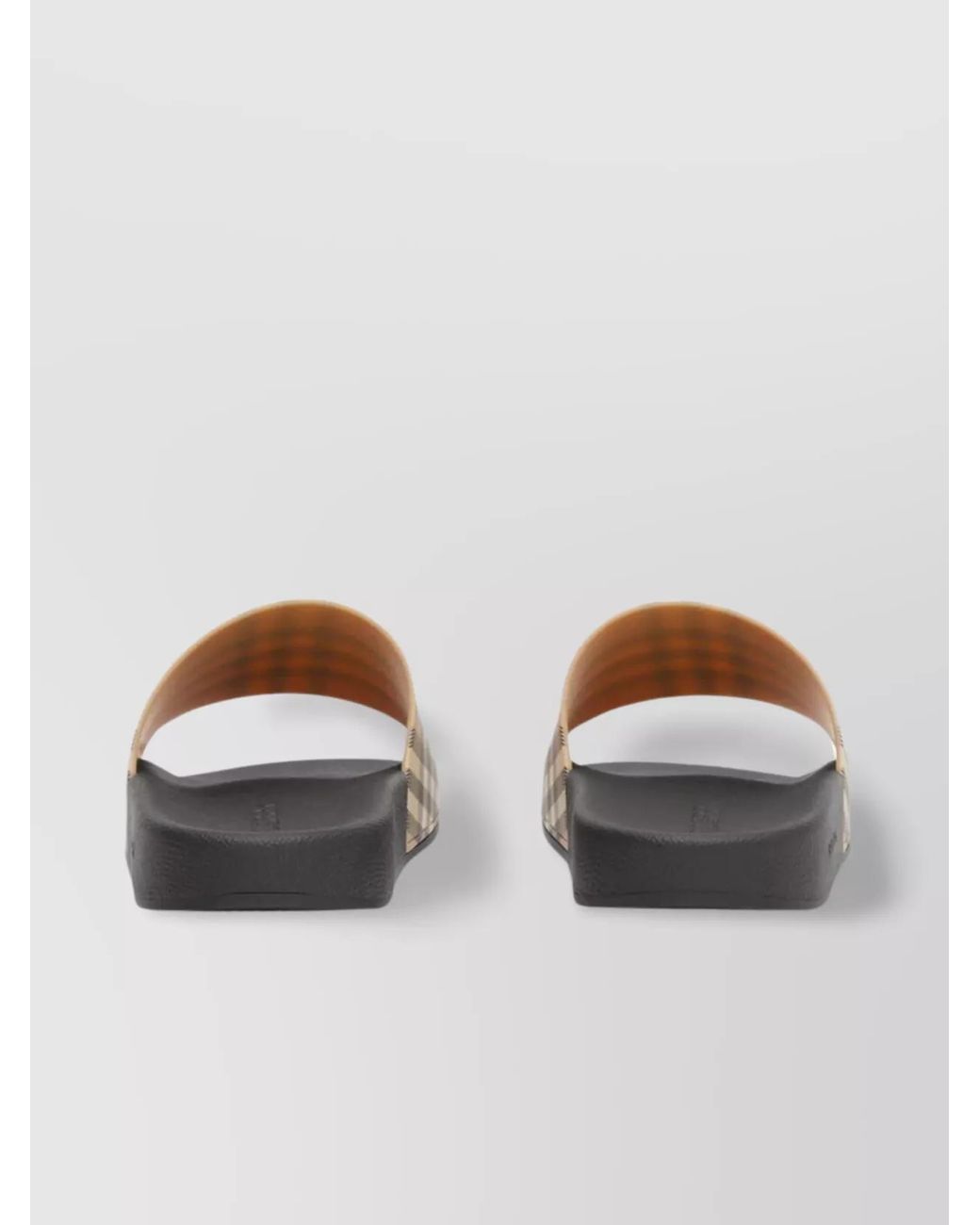 Burberry Natural Check-Print Pool Slides